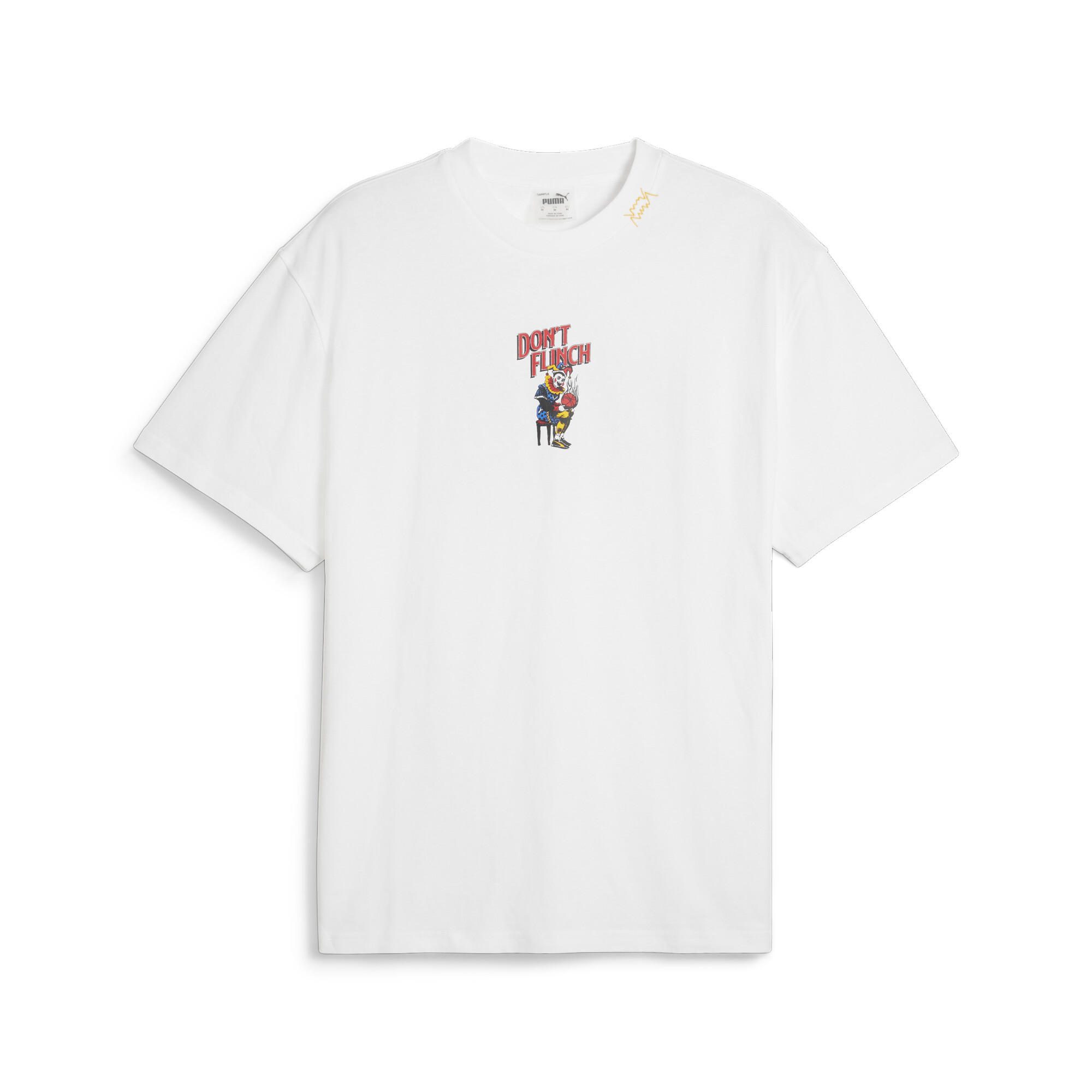 Men's PUMA The Joker Basketball T-Shirt In White, Size XS