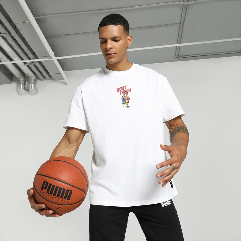 Men's PUMA The Joker Basketball T-shirt in White size M