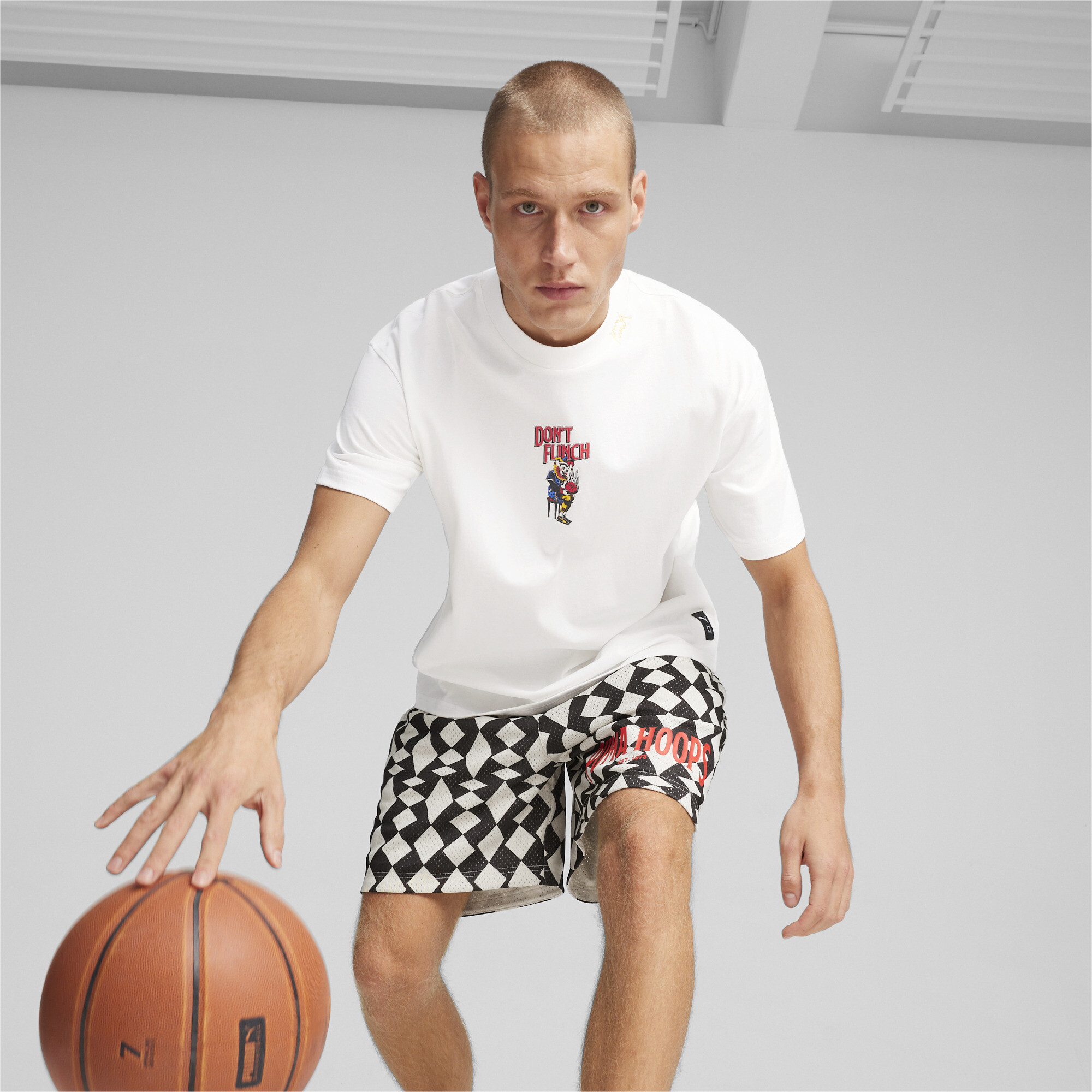 Men's PUMA The Joker Basketball T-Shirt In 20 - White, Size XS