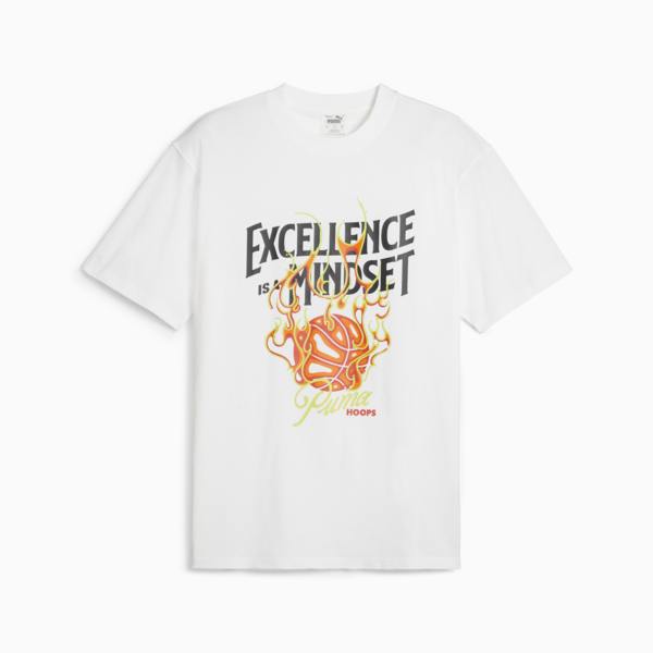 Remera Hoops Excellence para hombres, PUMA White, large-ARG