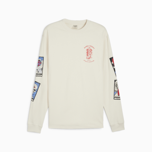 Remera manga larga de básquet In Your Cards para hombre, Alpine Snow, large-ARG