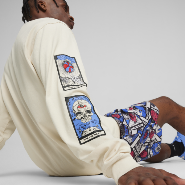 Remera manga larga de básquet In Your Cards para hombre, Alpine Snow, large-ARG