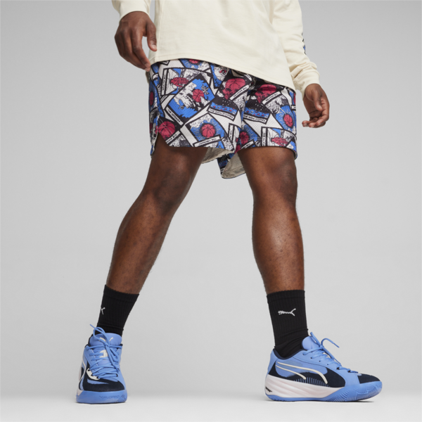 Shorts de básquet In Your Cards para hombre, Alpine Snow-AOP, large-ARG
