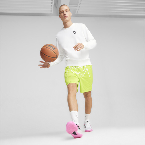 Buzo de Basketball Pivot Crewneck, PUMA White, large-ARG