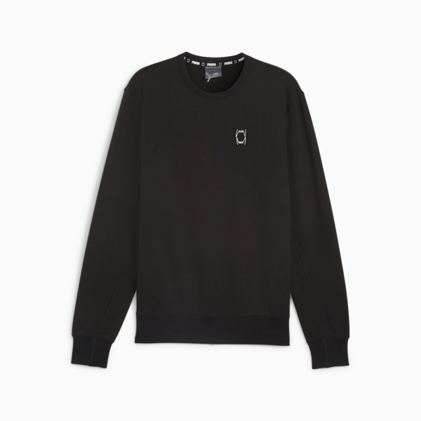 Buzo de basketball Pivot Crewneck, PUMA Black, large-ARG