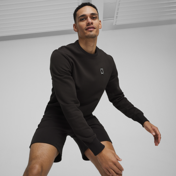 Buzo de basketball Pivot Crewneck, PUMA Black, large-ARG