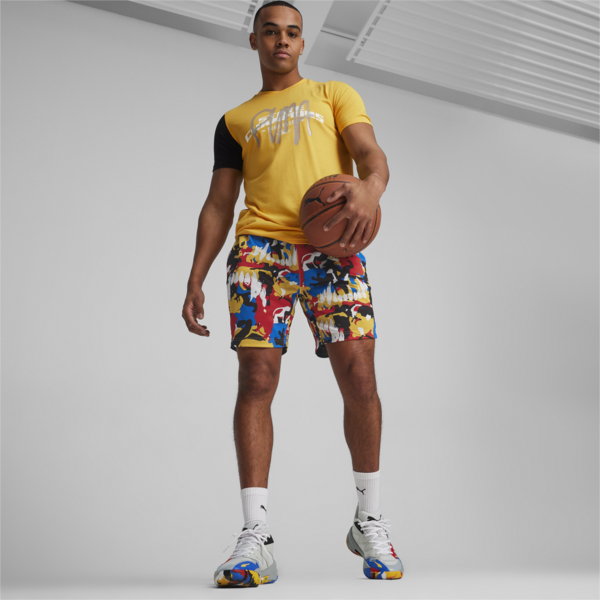 Winners Circle Basketball Shorts, PUMA Black-AOP, large-ZAF