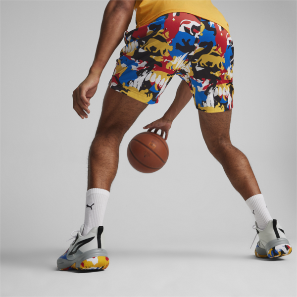Winners Circle Basketball Shorts, PUMA Black-AOP, large-ZAF