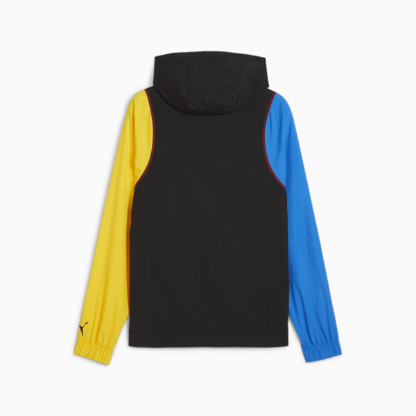 Campera de basketball Winners Circle, PUMA Black-Racing Blue-Yellow Sizzle-For All Time Red, large-ARG