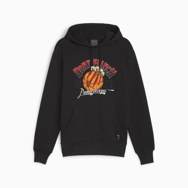 Graphic Booster Men's Basketball Hoodie, PUMA Black, large-ZAF
