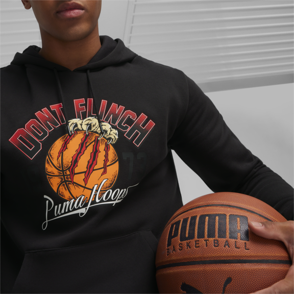 Graphic Booster Men's Basketball Hoodie, PUMA Black, large-ZAF