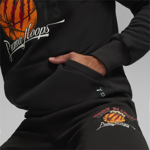 Graphic Booster Men's Basketball Hoodie, PUMA Black, large-ZAF
