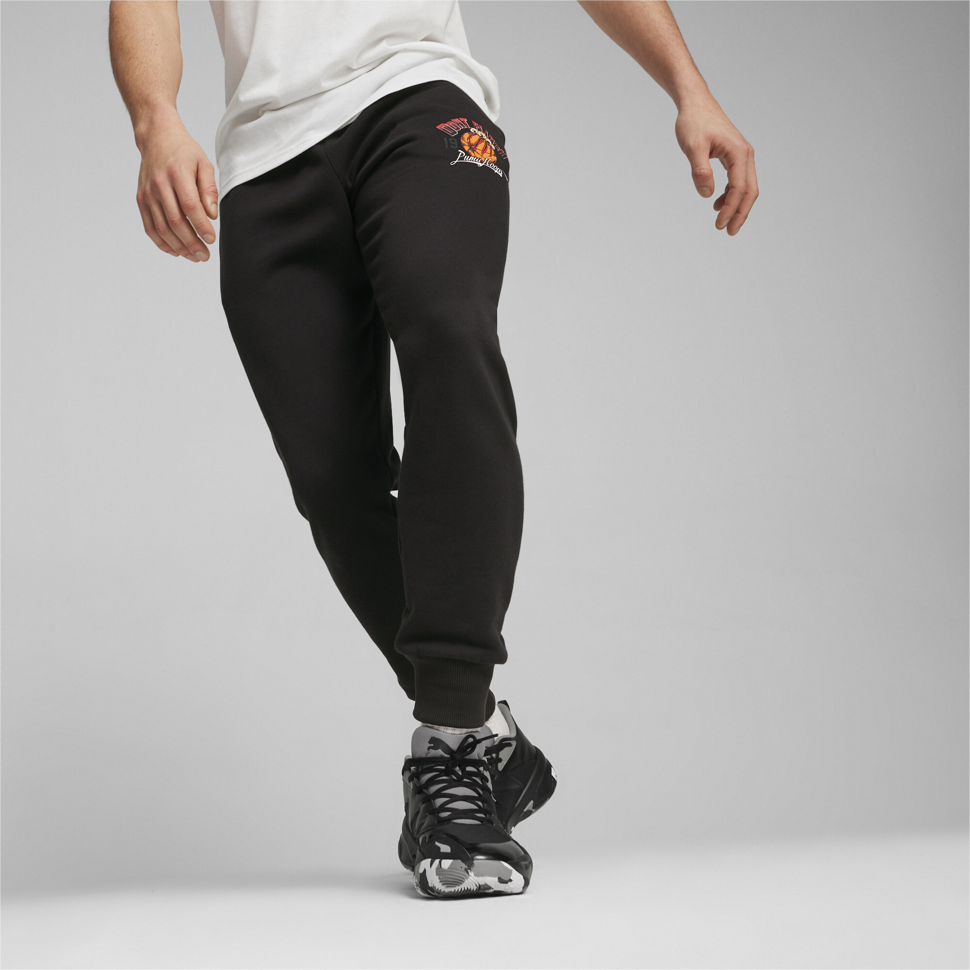 Men's Puma Booster Basketball Sweatpants, Black, Size XXL, Sport
