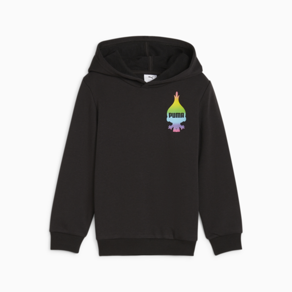 PUMA x TROLLS Kids' Hoodie, PUMA Black, large-ZAF