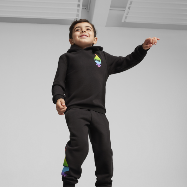 PUMA x TROLLS Kids' Hoodie, PUMA Black, large-ZAF