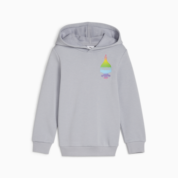 PUMA x TROLLS Kids' Hoodie, Gray Fog, large-ZAF