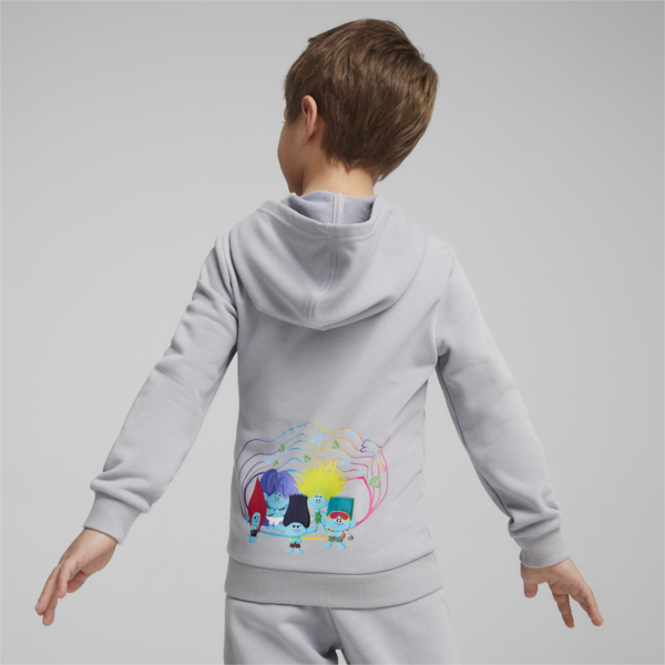 PUMA x TROLLS Kids' Hoodie, Gray Fog, large-ZAF