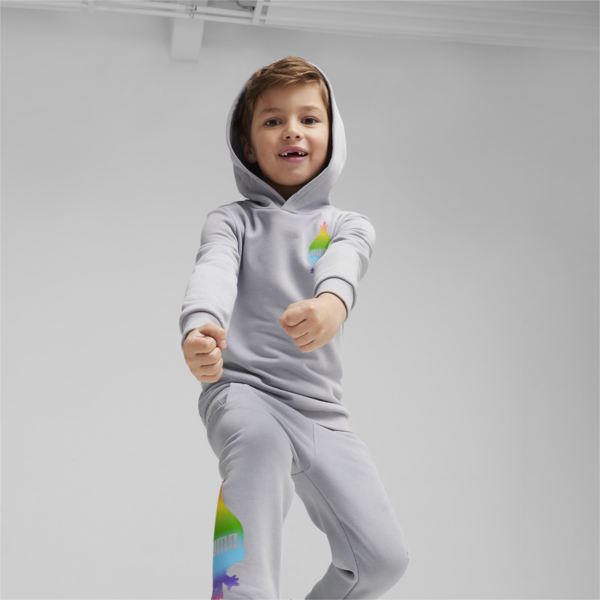 PUMA x TROLLS Kids' Hoodie, Gray Fog, large-ZAF
