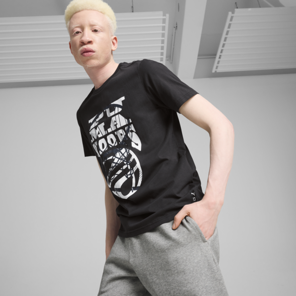 Remera de basketball para hombre The Hooper, PUMA Black, large-ARG