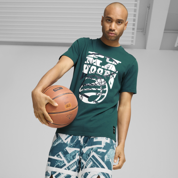 Remera de basketball para hombre The Hooper, Cold Green, swatch-ARG