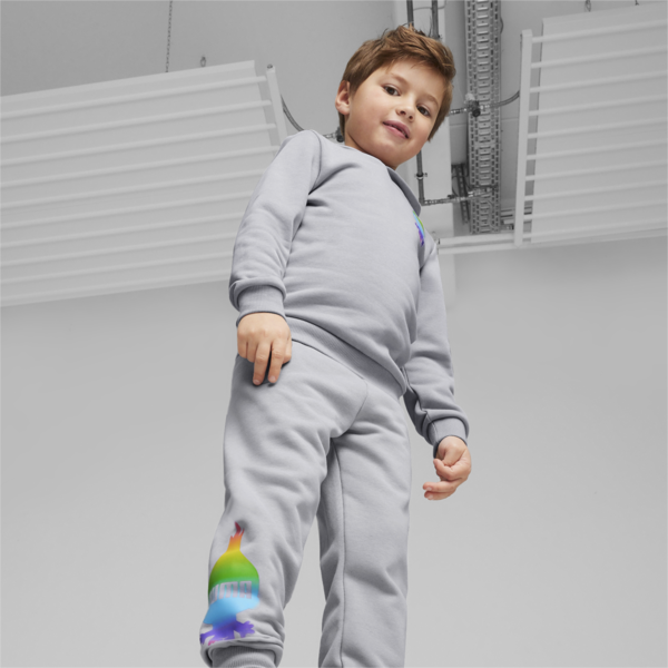 PUMA x TROLLS Kids' Sweatpants, Gray Fog, large-ZAF