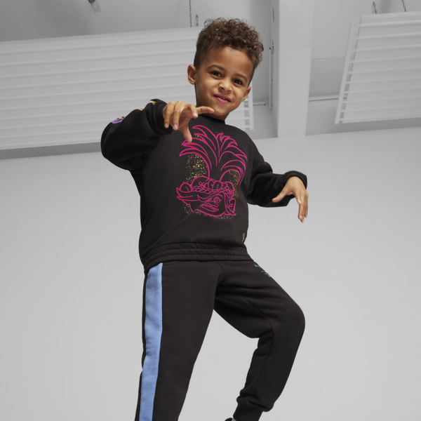 PUMA x TROLLS Kids' Sweatshirt, PUMA Black, large-ZAF
