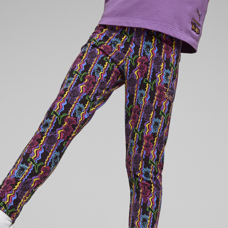 PUMA X TROLLS Kids' Leggings in Black size 9-10Y