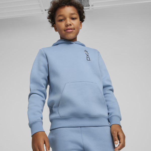 PUMA x PLAYSTATION Youth Hoodie, Zen Blue, large-ZAF