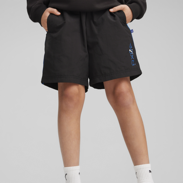 PUMA x PLAYSTATION Youth Shorts, PUMA Black, large-ZAF