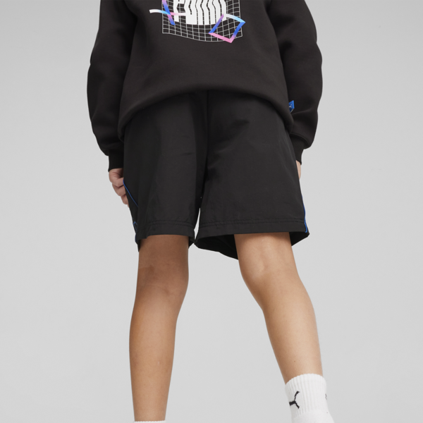 PUMA x PLAYSTATION Youth Shorts, PUMA Black, large-ZAF