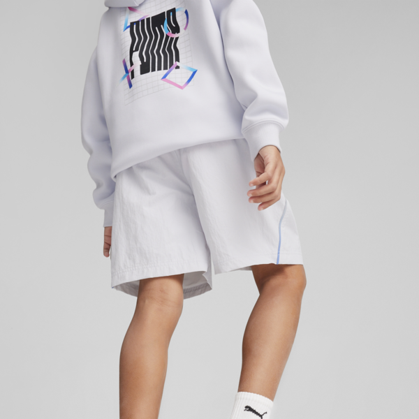 PUMA x PLAYSTATION Youth Shorts, Silver Mist, large-ZAF