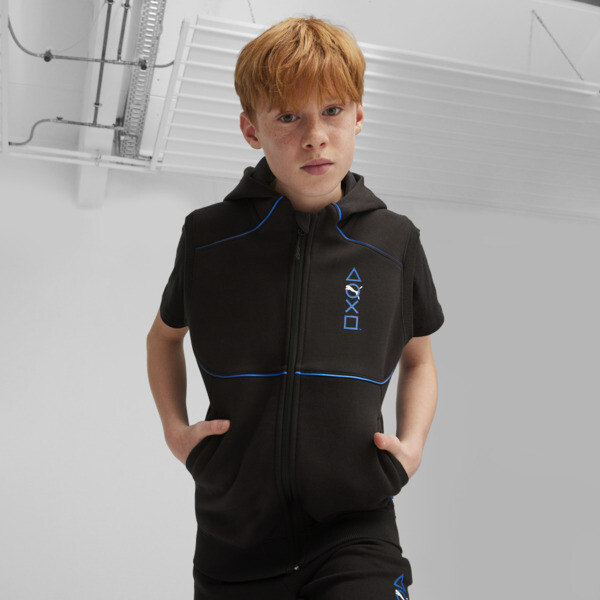 PUMA x PLAYSTATION Youth Sleeveless Hoodie black PUMA