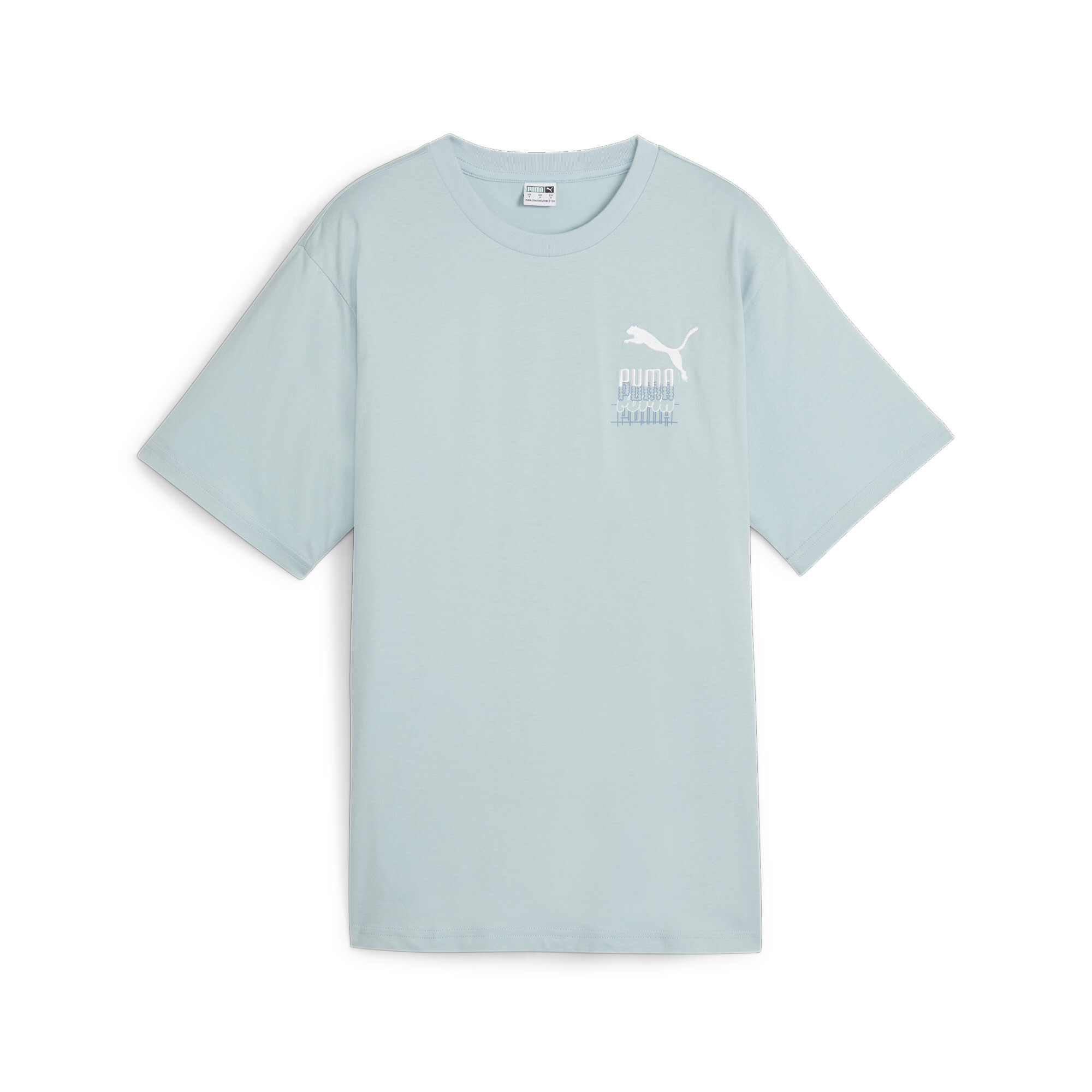 Women's PUMA CLASSICS BRAND LOVEÂ T-Shirt In Blue, Size Medium
