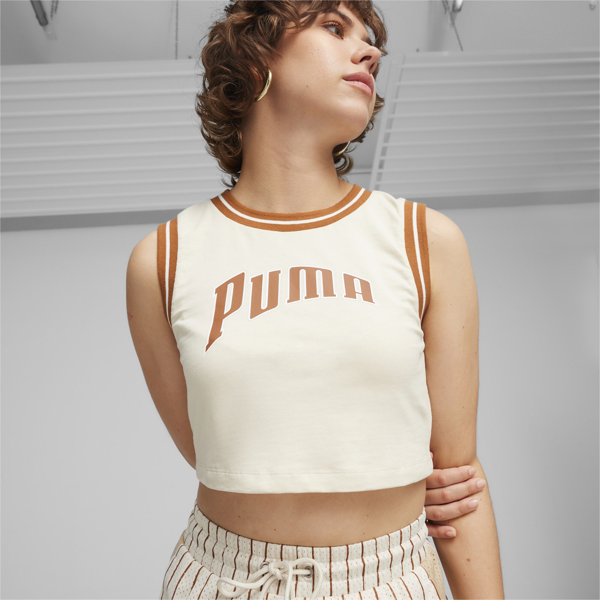 White puma store crop top