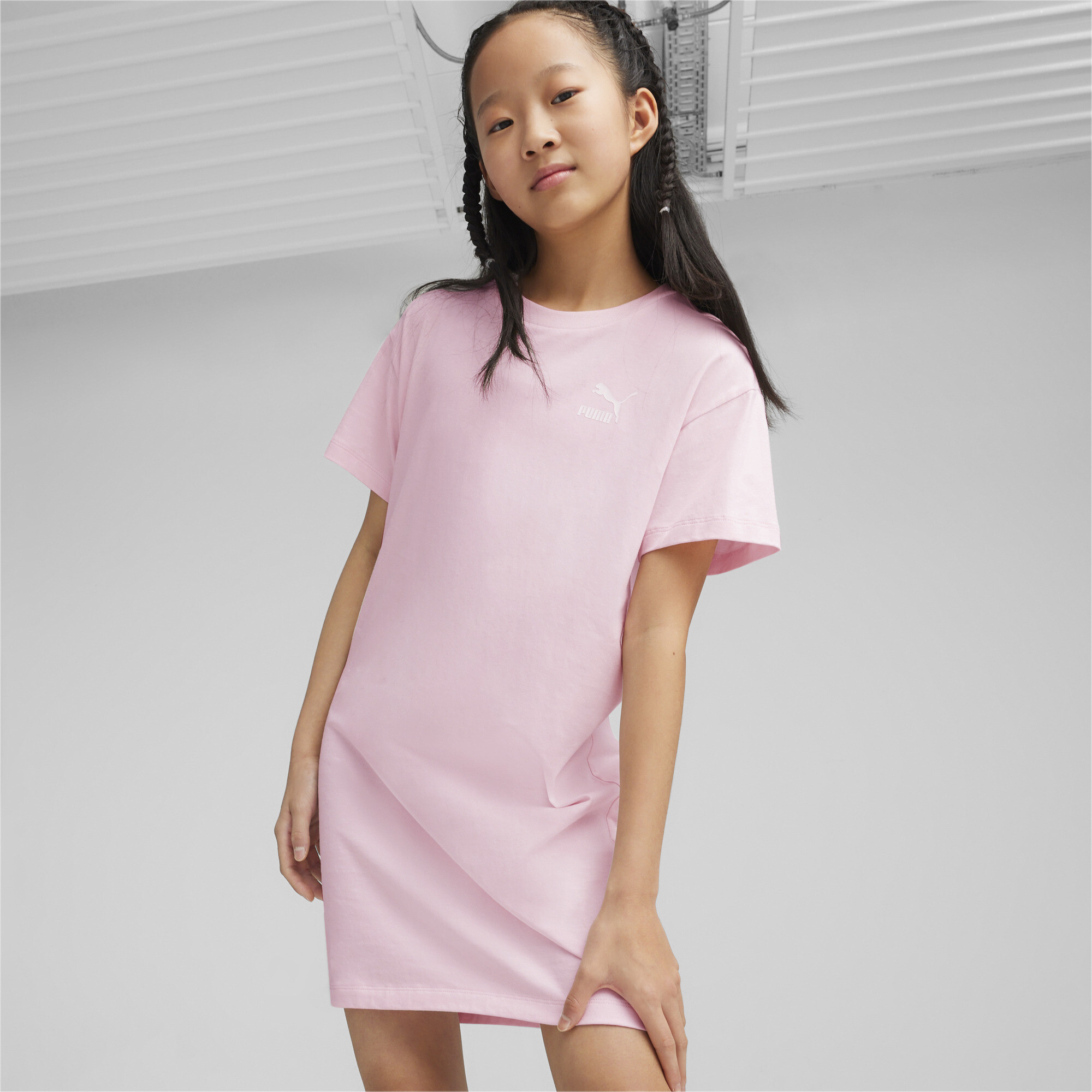 Puma BETTER CLASSICS Girl's Tee Dress, Pink, Size 13-14Y, Shop