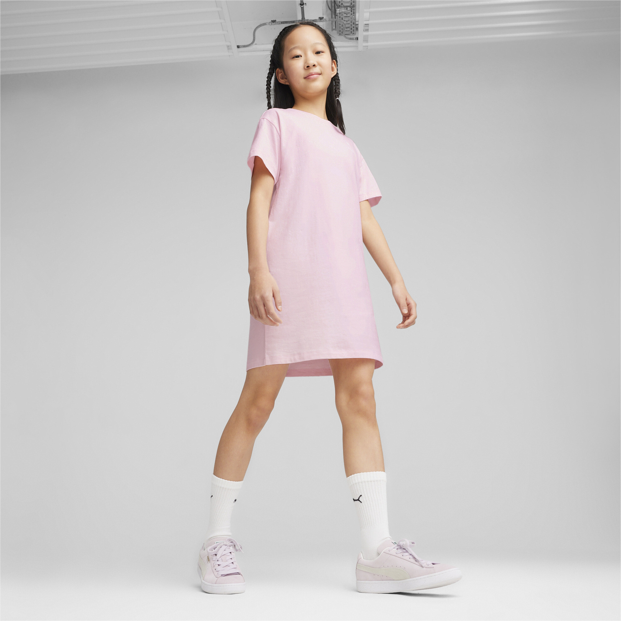 Puma BETTER CLASSICS Girl's Tee Dress, Pink, Size 9-10Y, Shop