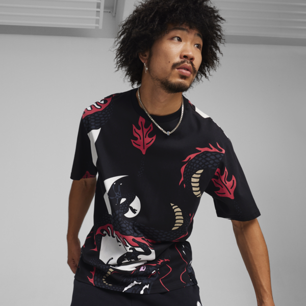 Remera PUMA X STAPLE, PUMA Black-Staple Pink, large-ARG