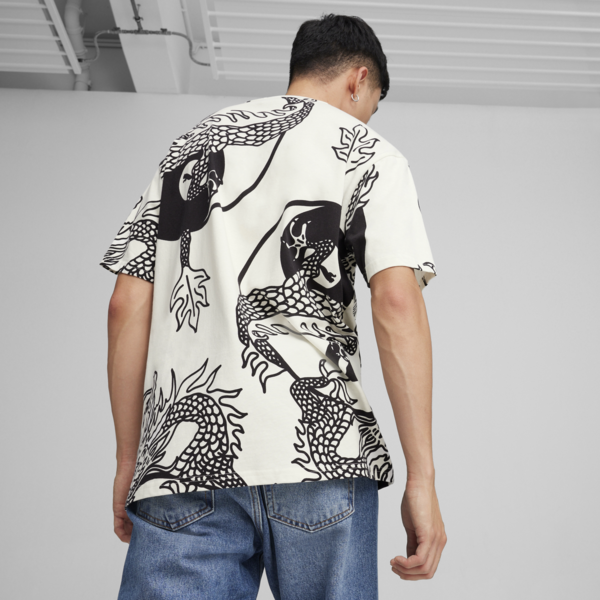Remera PUMA X STAPLE, Warm White-Puma black, large-ARG