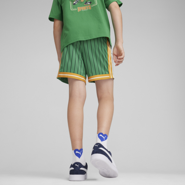 For the Fanbase Youth Basketball Shorts, Archive Green, large-ZAF