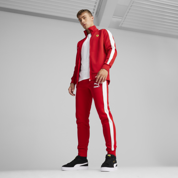 Scuderia Ferrari Race Iconic T7 Men's Motorsport Jacket, Rosso Corsa, large-ZAF
