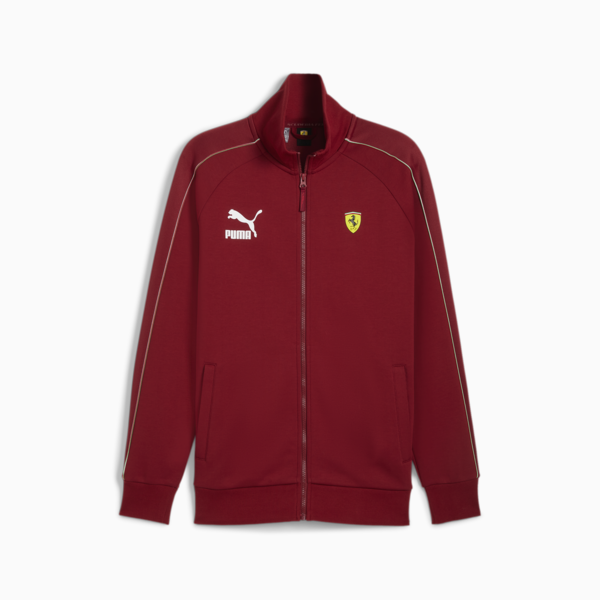 Scuderia Ferrari Race Iconic T7 Men's Motorsport Jacket, Intense Red-Speed Yellow, large-ZAF