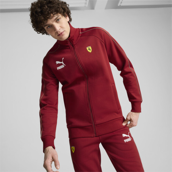 Scuderia Ferrari Race Iconic T7 Men's Motorsport Jacket, Intense Red-Speed Yellow, swatch-ZAF