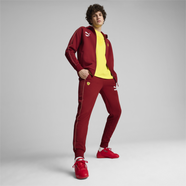 Scuderia Ferrari Race Iconic T7 Men's Motorsport Jacket, Intense Red-Speed Yellow, large-ZAF