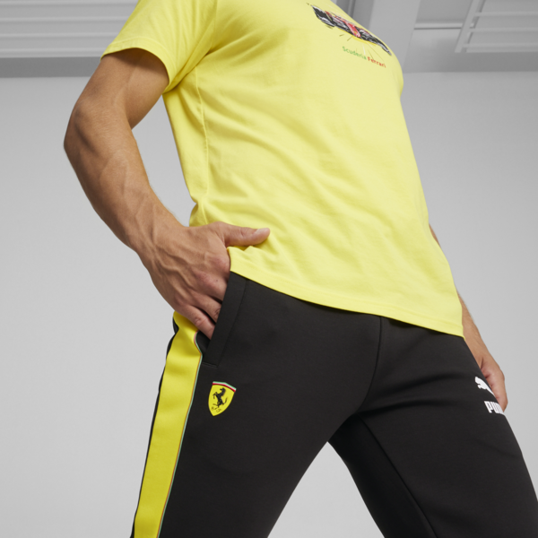 Scuderia Ferrari Race Iconic T7 Men's Motorsport Pants, PUMA Black, large-ZAF