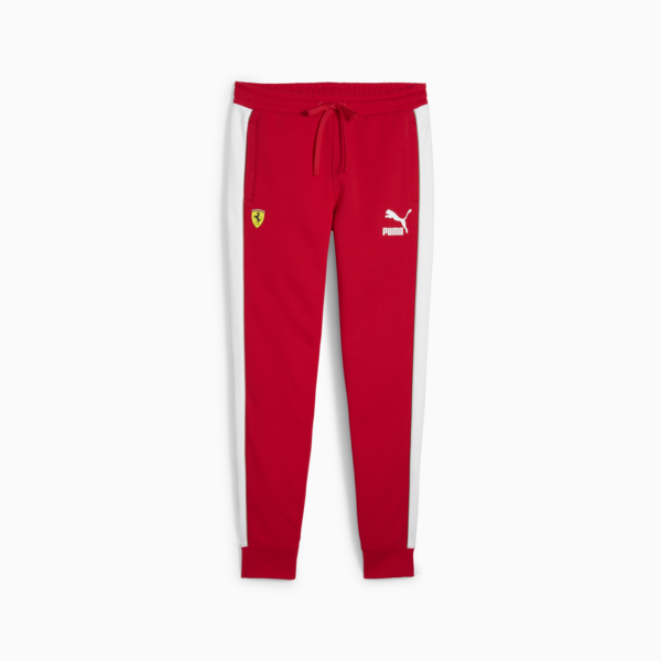 Scuderia Ferrari Race Iconic T7 Men's Motorsport Pants, Rosso Corsa, large-ZAF