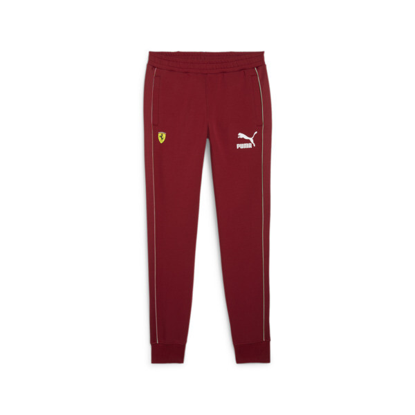 Scuderia Ferrari Race Iconic T7 Men's Motorsport Pants, Intense Red-Speed Yellow, large-ZAF