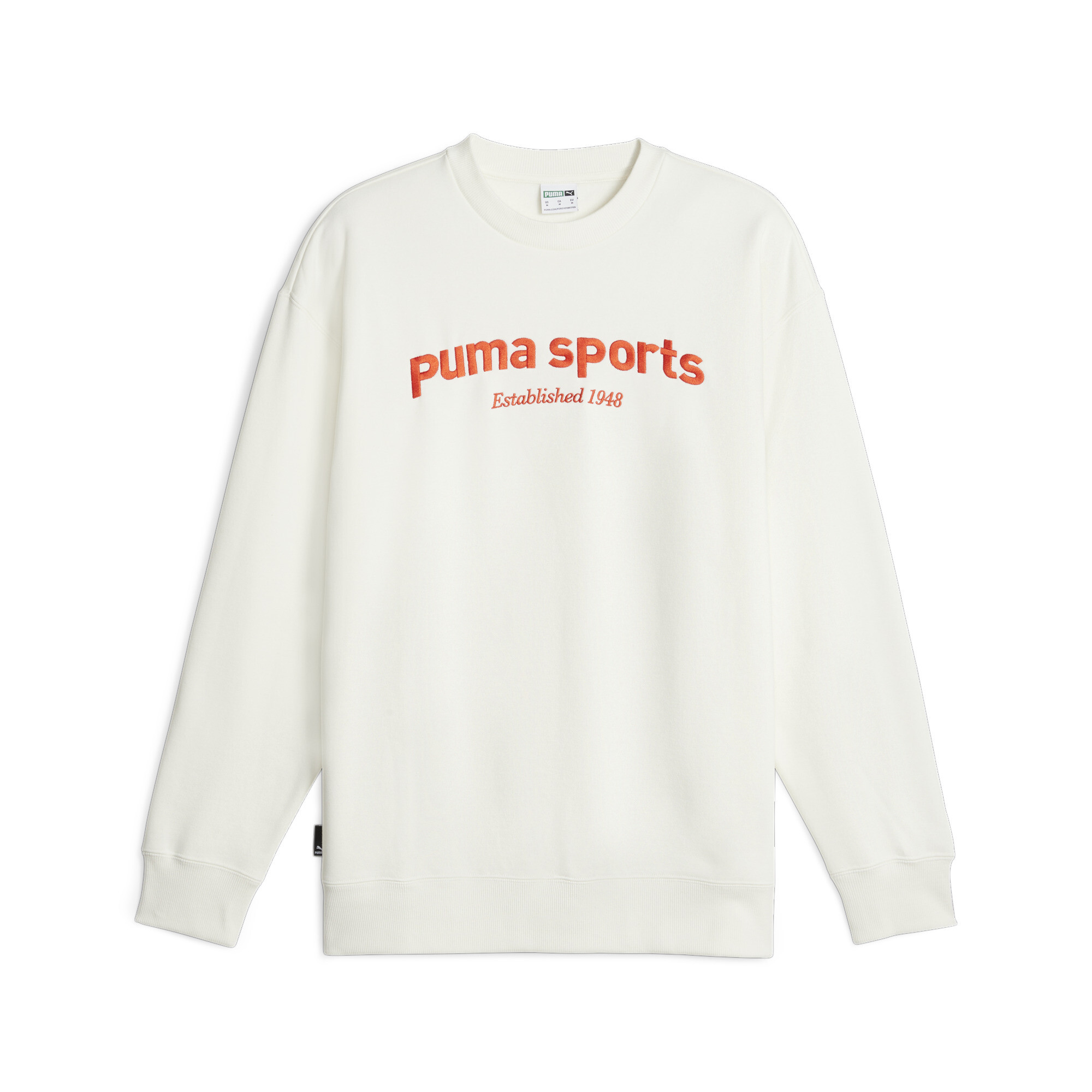 Men's PUMA Team Sweatshirt In White, Size Large