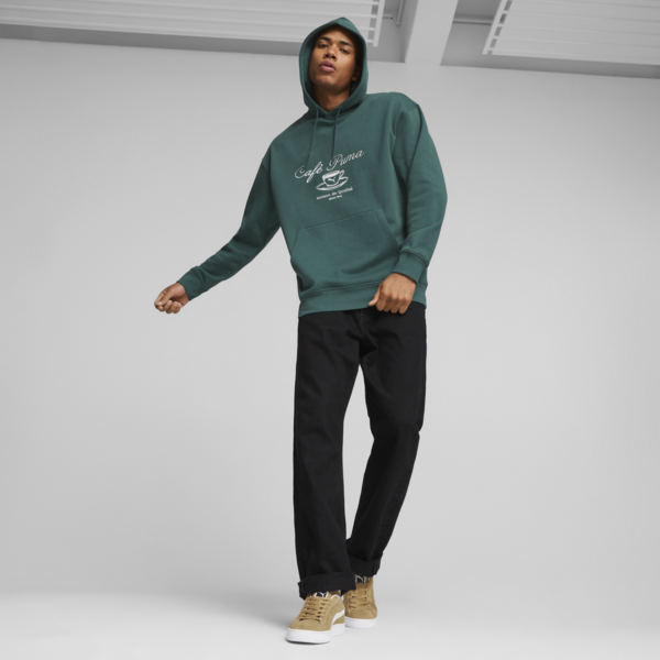 CLASSICS CAFE PUMA Men's Hoodie, Malachite, large-MEX