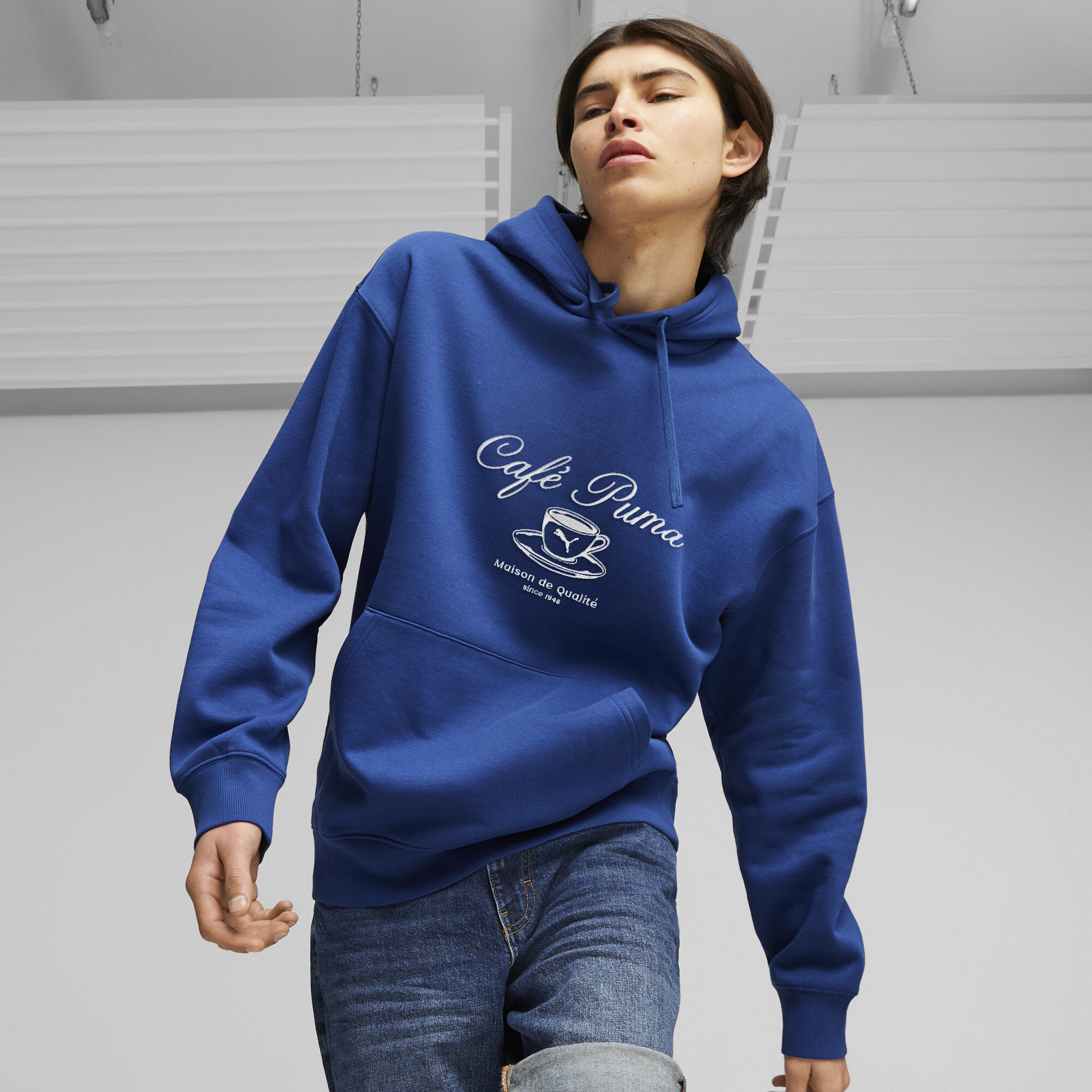 Puma on sale blue hoodie