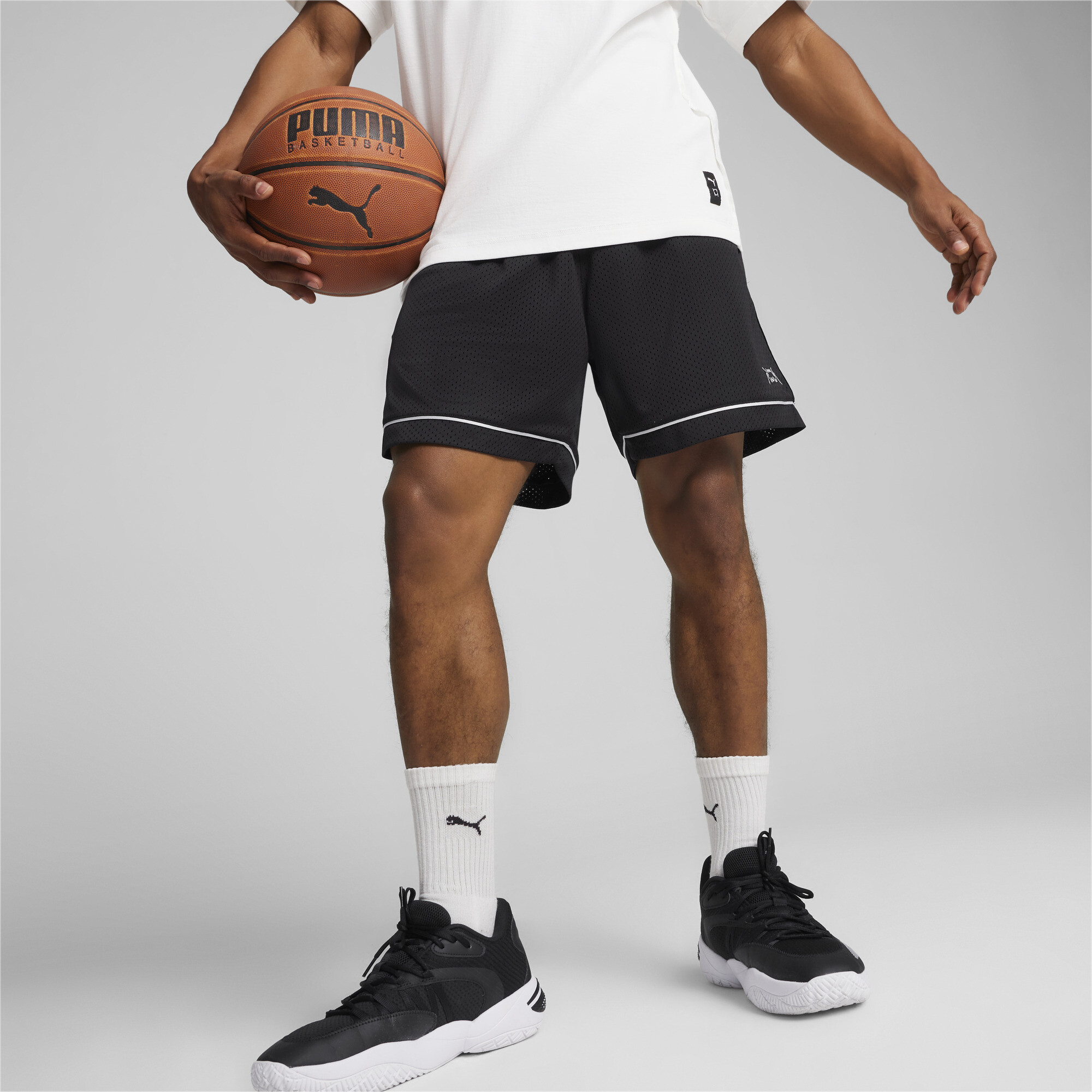Men's Puma The Classics Basketball Shorts, Black, Size XS, Sport